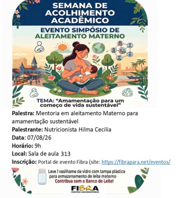 Semana de Acolhimento do Curso de Nutrição 2026.2