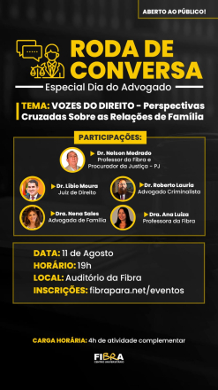 Vozes do Direito: Perspectivas cruzadas sobre as relações de família